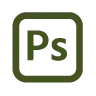 Icône Adobe Photoshop, logiciel de retouche photo et création graphique par Sandy Kanaan à Bordeaux.Adobe Photoshop software icon for image editing and digital design by Sandy Kanaan, freelancer in Bordeaux.