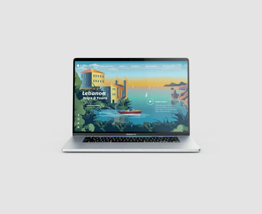 Illustration digitale sur mesure pour la section principale (hero section) d'un site internet, créée par Sandy Kanaan, illustratrice et designer freelance à Bordeaux.Custom digital illustration for a website hero section, designed by Sandy Kanaan, freelance illustrator and designer based in Bordeaux.