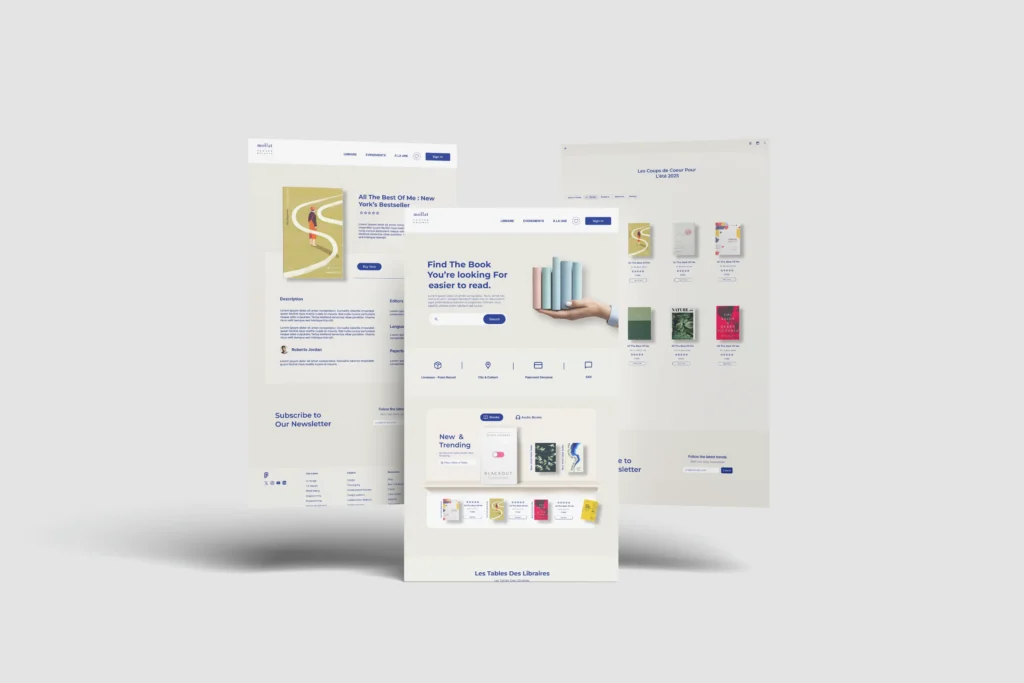 Présentation de maquette d'interface de site internet UI/UX par Sandy Kanaan, webdesigner et designer d'interface freelance à Bordeaux.Website UI/UX design layout showcase by Sandy Kanaan, freelance user interface and web designer based in Bordeaux.